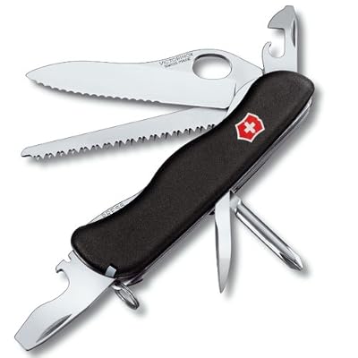 Victorinox 0.8463.MW3 Couteau Military 8 P Noir Lame à Dents