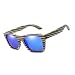 Produktbild SM SunniMix Vintage Bambus Sonnenbrille Polarisiert Sonnenbrille Bambus Damen Herren Sonnebrille Herren Holz 100% UV400 Schutz Outdoor Brille - Blau