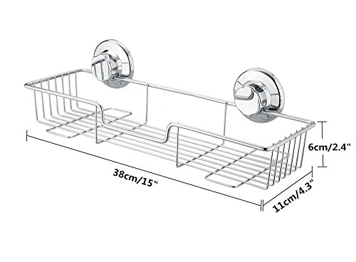 ARCCI Küchen Badezimmer rostbeständige rechteckige Lagerungssaugnäpfe Duschkorb, Saugnapf, Edelstahl - 2