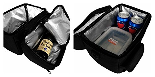 PuTwo Kühltasche Lunchtasche mit Schulterriemen Hohe Kapazität Kühltasche Mahlzeiten schwarz - 6