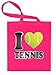 Produktbild I Love Tennis 5061 Sport Stoffbeutel Tragebeutel Einkaufstasche Einkaufsbeutel Pink