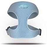 CURLI Brustgeschirr Plush Basic AIR-MESH skyblue für Hunde XS (14 - 18 cm)