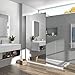 Produktbild Meykoe Walk in Duschwand 90cm 8mm Sicherheitsglas Seiten Wand Duschglas Rahmenlos Walk-in Duschtrennwand Duschabtrennung mit Stabilisator und Nano-Beschichtung - Spiegelglas