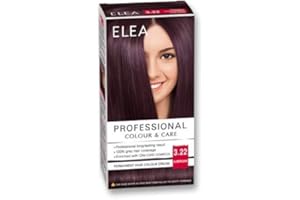 ELEA PROFESSIONAL CREME DE COLORATION PERMANENTE POUR CHEVEUX 3.22 aubergine AVEC COMPLEXE DE SOIN D'HUILES