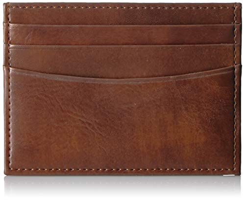 Amazon Essentials Portefeuille minimaliste pour homme avec blocage RFID, Marron (Brown 200), One Size