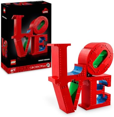 LEGO Art LOVE - Modellino da Costruire Iconica Scultura Pop di Robert Indiana - Hobby Creativo per Adulti - Kit Modellismo da Collezione - Idea Regalo Donna, Uomo, Fidanzamento e Anniversario 31214