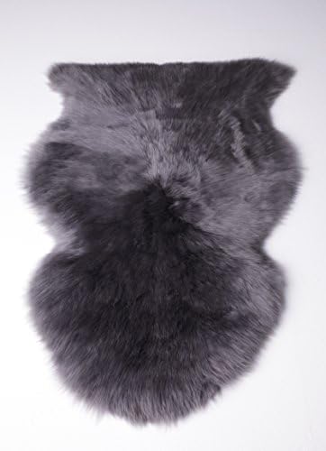 Eco Sheepskin Rug Naturasan ecologically tanned CA 100–110 CM Dark Grey