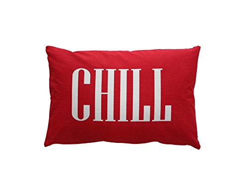 Krasilnikoff Kissenbezug Kissen "Chill" rot 100 % Baumwolle