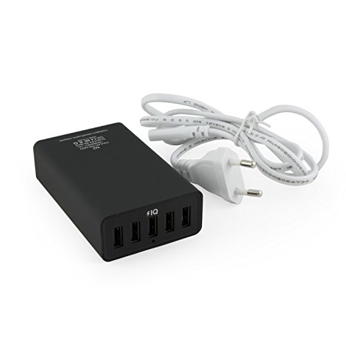 Incutex 40W 5V / 8A 5-Port USB Ladegerät mit PowerIQ Technologie und 1.25m Netzkabel für Apple & Android Smartphones, Tablets und andere USB Geräte - 2