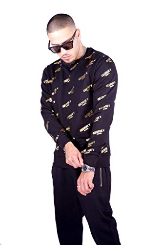 Avenue GV1015 George V Paris - Sudadera con diseño de París, Color Dorado Negro S