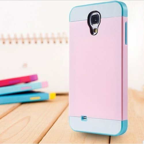 Semoss Funda de tpu silicona mezcla broche de presi  n en funda Carcasa r  gida para Samsung Galaxy S4 i9500 i9505 Rosa Azul Blanco