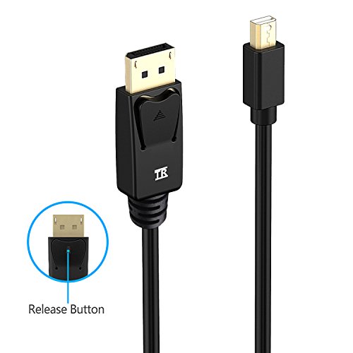Mini DP auf DP Kabel, TechRise 2-Meter Vergoldet Mini Displayport auf Displayport Kabel Konverter Adapter V1.2,4K Resolution Unterstützte - 4