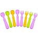 Re-Play Cutlery with Spoons and Forks (Set of 4, Green/ Orange/ Purple)