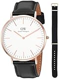 Daniel Wellington Herren Analog Quarz Uhr mit Leder Armband DW00500002