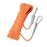 [Amplia aplicación] Las cuerdas para escalar pueden ser ampliamente utilizadas en escape, montañismo, equipos de escalada en hielo, rescate en incendios, caza, pesca, rescate, acampada, descenso, protección de ingeniería, cordón, accesorios para el marco de árboles, entrenamiento, exploración de cuevas, etc.