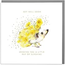 Abacus Cards 'You're In Hospital' Genesungskarte – Mit Welpe & Stethoskop, Goldgeprägt, 17,8x12,5 Cm
