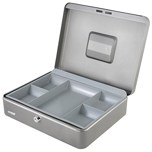 HMF 10130-09 Geldkassette 30 x 24 x 9 cm, silber