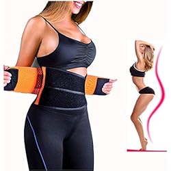 ZSZBACE Femme et Homme Ceintures de Sudation Serre Taille Corset Sculptant Cincher réglable Belt Body Shaper (s-XXL Orange) (L)