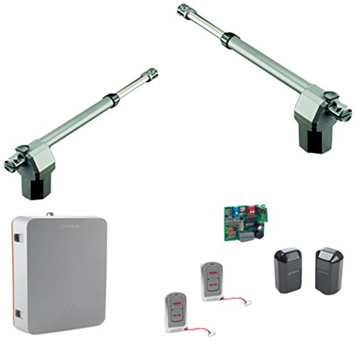 Erreka ARES75 Kit Completo de Motores para Puertas Batientes Residenciales de hasta 3 m, Set de 2 Piezas