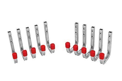 20x GedoTec® Wandhaken Schraubhaken Profilhaken Universalhaken Allzweckhaken Haken Stahl verzinkt | Tiefe 80 x Höhe 120 mm | Tragkraft 80 kg | Markenqualität für Ihren Wohnbereich