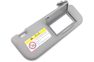 FEILIDAPARTS Sun Visor, Compatible with Toyota Corolla 2014-2017 (Right In Grey)