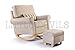 The New Cream/Beige Hush Hush Rocking/Nursing/Glider Chair - Converts into Stunning Armchair Too! The Ideal Gliding Chair for Maternity or Just Relaxing in the Conservatory