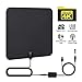 Price comparison product image Womdee Indoor TV Aerial, Amplified Digital TV Aerial 50 Miles Long Range Suppor 4K 1080p HD/VHF/UHF Freeview Channels & Local