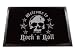 Produktbild Welcome To Rock n Roll Skull Logo Fussmatte Fußabtreter Türmatte Fußmatte Schmutzmatte Schmutzfangmatte