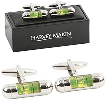 Mens Gift Designer Cufflinks In Shape Of a Spirit Level