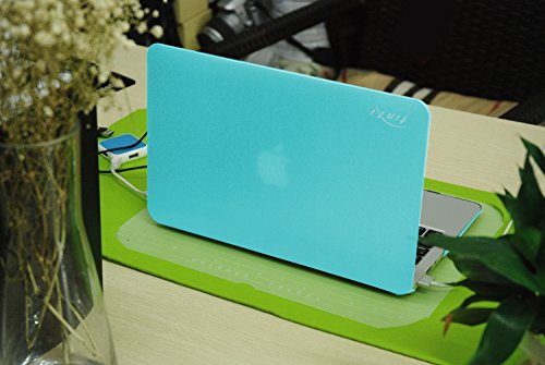 tinxi® Zweiteilige Matte Gummierte Harte Schutzhülle für Apple Macbook Pro Retina 13,3 Zoll (Modell A1425 A1502) Hülle Cover Schale Schutz Hülle Tasche Etui Case Shell Hard Plastik transparent mattiert türkis grün (Passt nicht für Macbook Pro 13.3 zoll A1278) - 5