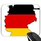 Oben: Polyester Mousepad - Deutschland-Flagge Karte by Cadellin
