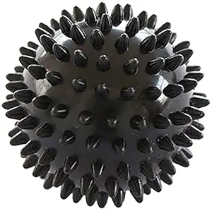 IRIS Massage Ball - Spiky for Deep Tissue Back Massage, Foot Massager, Plantar Fasciitis & All Over Body Deep Tissue Muscle Therapy - Your Compact Muscle Roller, Diameter: 8 cm (Black)