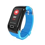 Fitness Tracker, Neue Sport Wasserdicht Smart Armband Armband Uhr Mit Pulsmesser Schrittzähler Touchscreen Für IPhone Samsung IOS Android Smartphones(Blue)
