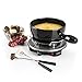 Produktbild Klarstein Sirloin Käsefondue • Fondue-Set • Raclette mit Fondue • emaillierter Keramiktopf • 1200 Watt • Thermostatschalter • rutschfest • schwarz