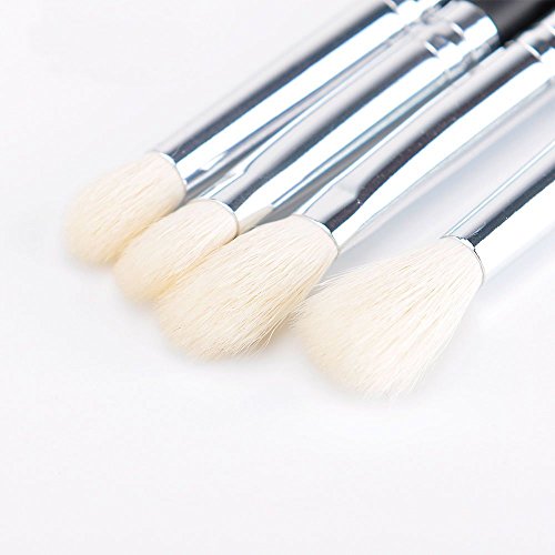 Make up Pinsel Set 15 Stück Kosmetische Bürsten Weiche Natürliche Haar Und Synthetisches Haar Natürliche hölzerne Handgriff-Berufsverfassungs-Bürsten mit Luxuxpu-ledernes Fall-Beutel-Beutel Best Für Geschenk - 4