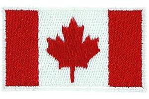 AKACHAFACTORY Zestaw naszywek z haftowaną flagą Kanady 3x2 - Zestaw 5 szt