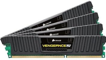 Corsair CML32GX3M4A1600C10 Vengeance Low Profile 32GB (4x8GB) DDR3 1600Mhz CL10 XMP Performance Desktop Memory Schwarz