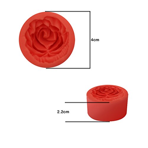 Joystore 3D Rosen Blumen Fondant Kuchen Schokoladen Form Scherblock Sugarcraft DIY Silikon Werkzeuge - 3