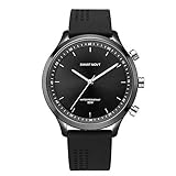 CQL Smart Watch Mode Bluetooth Multifunktion mechanische Quarz Smart Watch One-Button SOS helfen 5ATM wasserdicht,Black