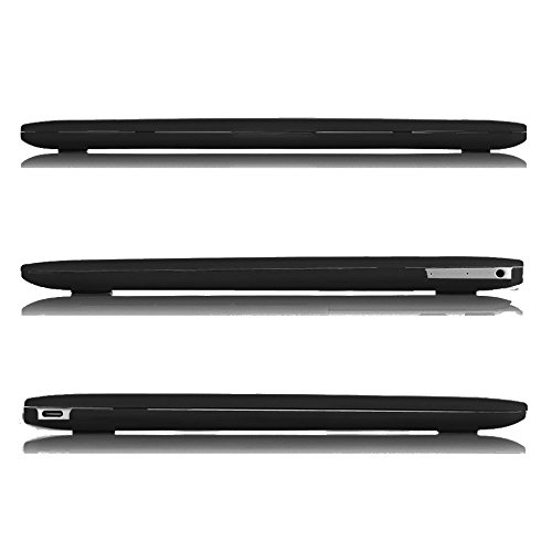 Fintie MacBook 12 Retina Hülle – Ultra Slim Plastik Hartschale Schutzhülle Snap Case für Macbook 12″ mit Retina Display A1534 [2015 Freisetzung] , Diamantschwarz - 3