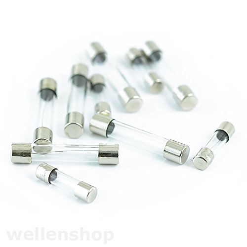 Preisvergleich Produktbild wellenshop 2-10A Glassicherung Feinsicherung 10er Set