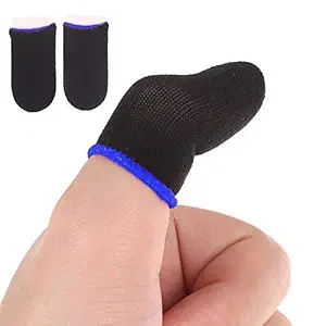 Lowfe Pubg & Free Fire Call of Duty Anti-Slip Thumb Sleeve, Slip-Proof Sweat-Proof Professional Touch Screen Thumbs Finger Sleeve for Pubg Mobile Phone Game Gaming Gloves (1 Pair)