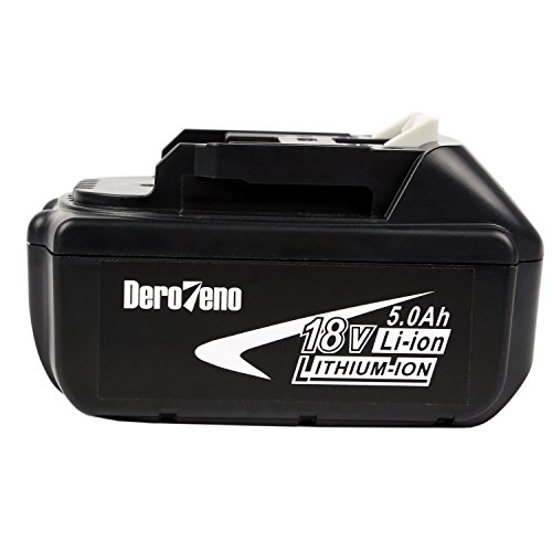 DeroTeno 18V 5.0AH Lithium-Ion Werkzeugakkus für Makita BL1850 BL1840 BL1830 LXT-400 194204-5 - 5