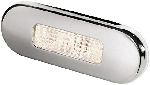 Hella Marine Surface Mount Oblong LED Courtesy Lamp - Warm White LED - Stainless Steel Bezel