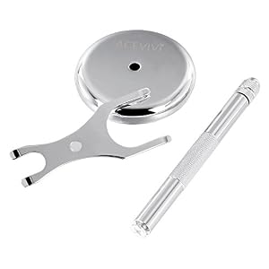 ACEVIVI Deluxe Chrome Razor and Brush Stands,Silver - Image 6