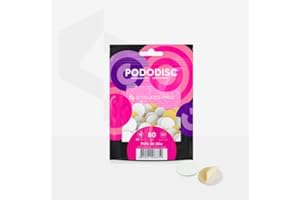 STALEKS PRO Pododisco 50 Discos abrasivos adhesivos con base soft de 20 mm (Talla M) para torno de uñas. Especial pedicuras (Grano 80)