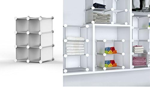 Inxасt Interlocking Storage Inside Wardrobe Shoes Box Clothes Rасk 6 Cubes Containers