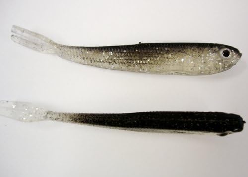 Shad Glitter Softbait Ultra Realistic Look &amp; Movement Great Pike lure &amp; Sea fishing. Pack of 2