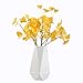 Produktbild jarown 3 PCS 69,8 cm Künstliche Ginkgo Biloba Zweige Fake, fächerförmigen Blättern für Home Raum Crafts Dekorationen gelb