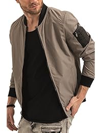 trueprodigy Casual Hombre marca Chaqueta Bombar multicolor ropa retro vintage rock vestir moda Militar deportivo slim fit designer cool urban fashion jacket aviador color verde 3573101-0629